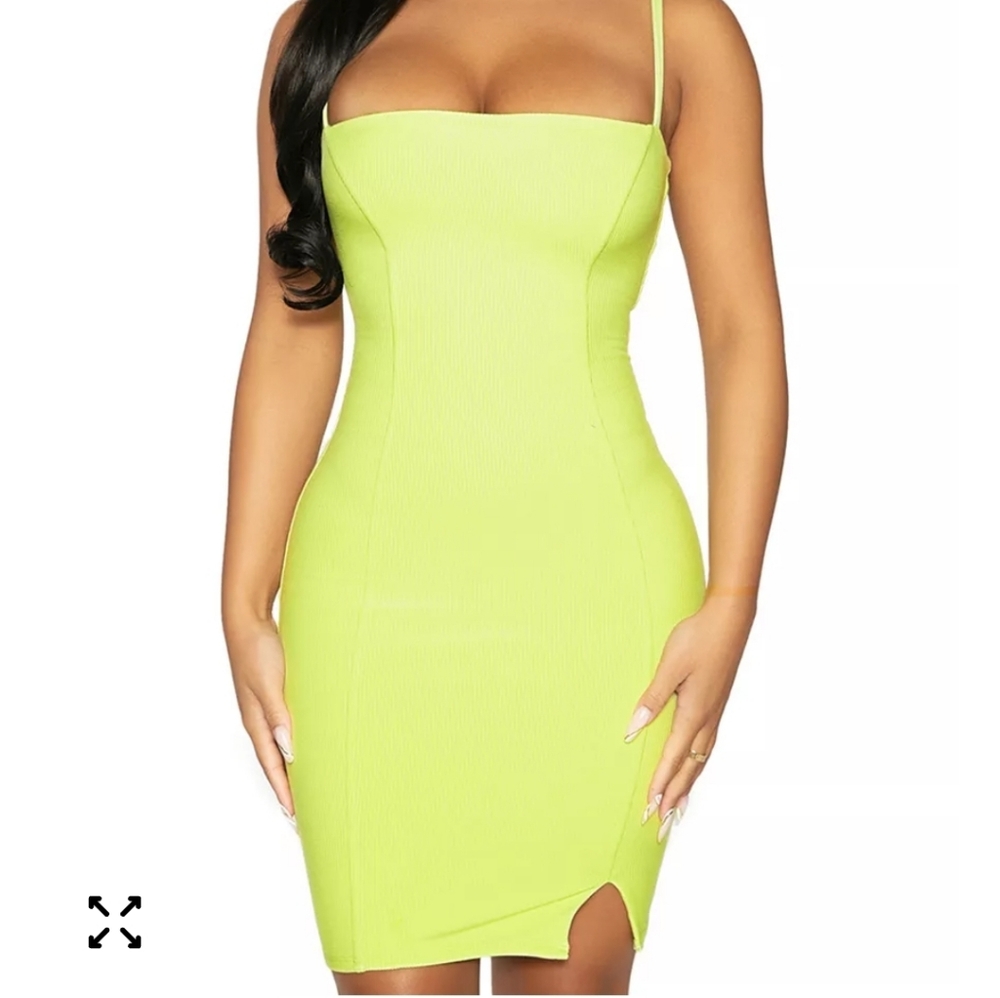 Naked Wardrobe Neon Strapless Dress